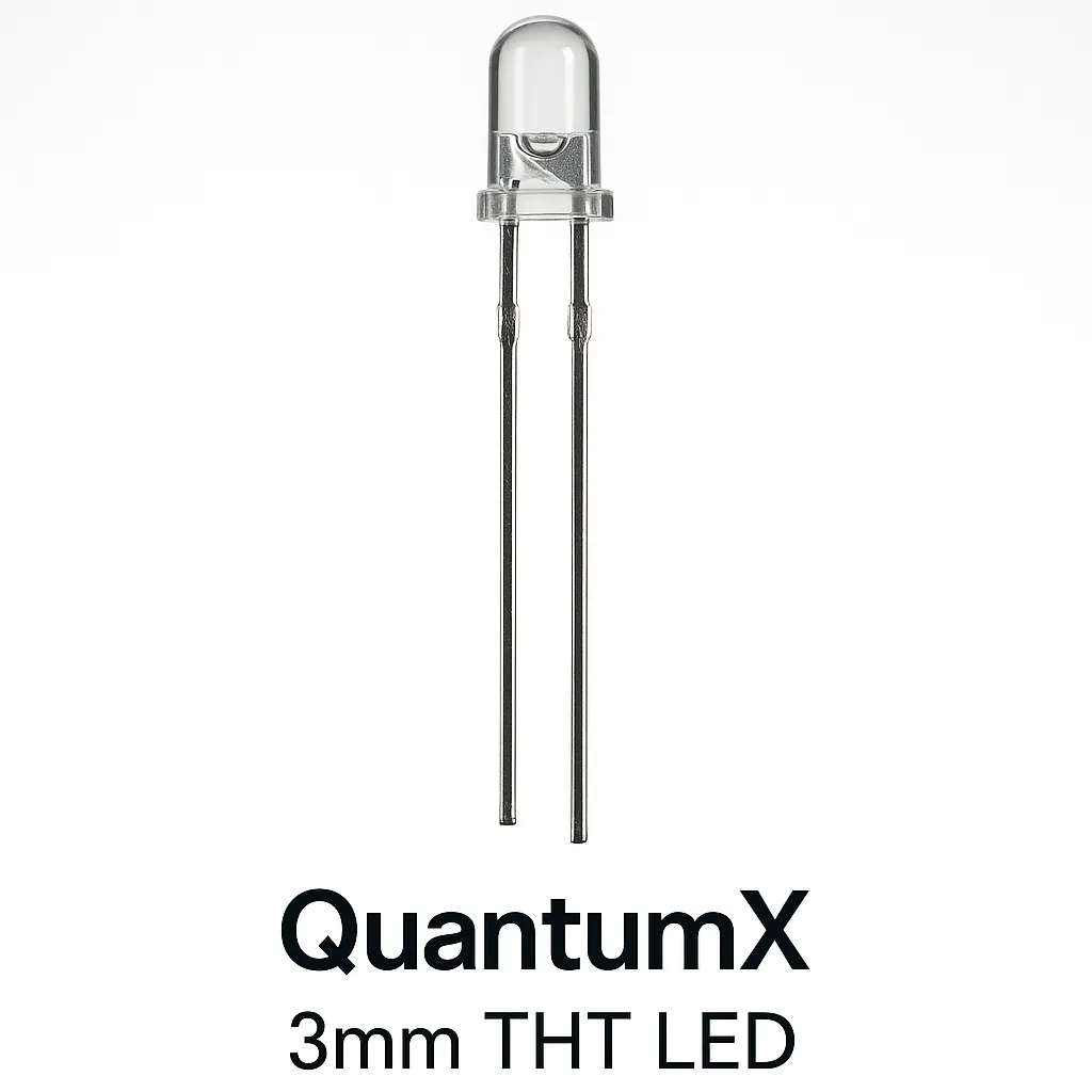 QuantumX 3mm THT LED model 1B2DFC