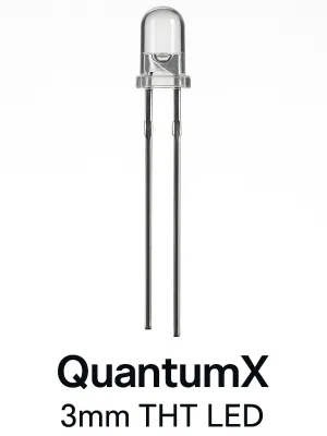 QuantumX 3mm THT LED model 73AFFF